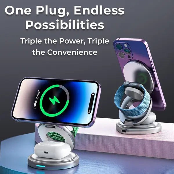 3-in-1 MagSafe Wireless Charger Station